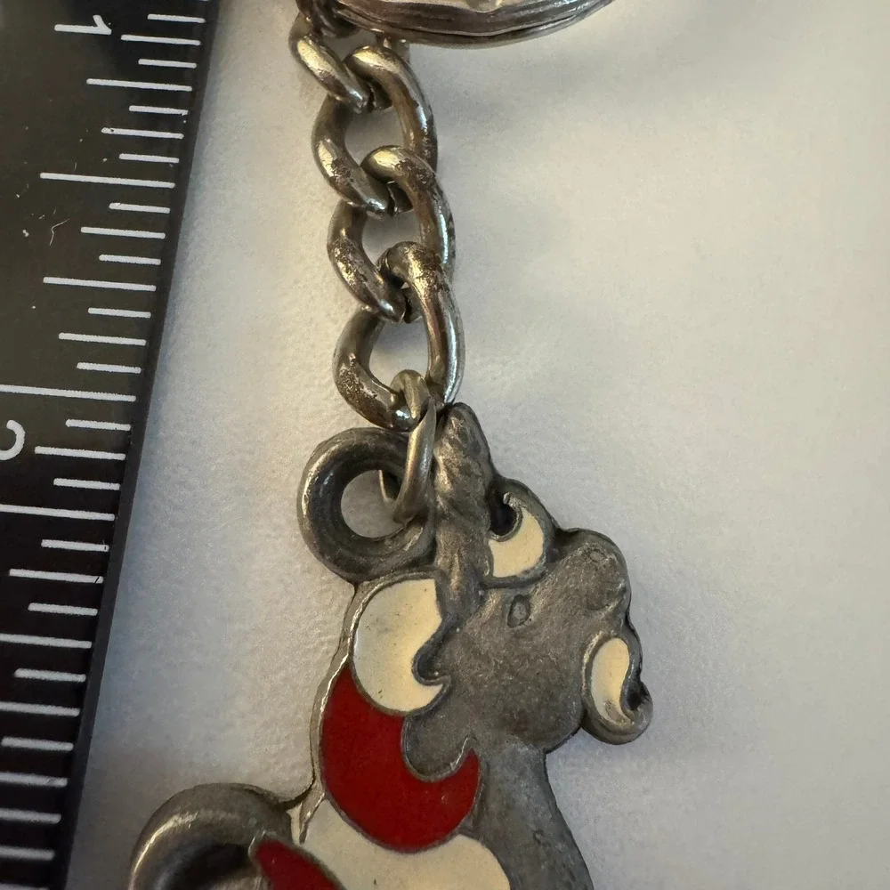 Vintage I Love Unicorns Pewter Keychain Cliffe Pewter Made in 1986, Novelty Gift